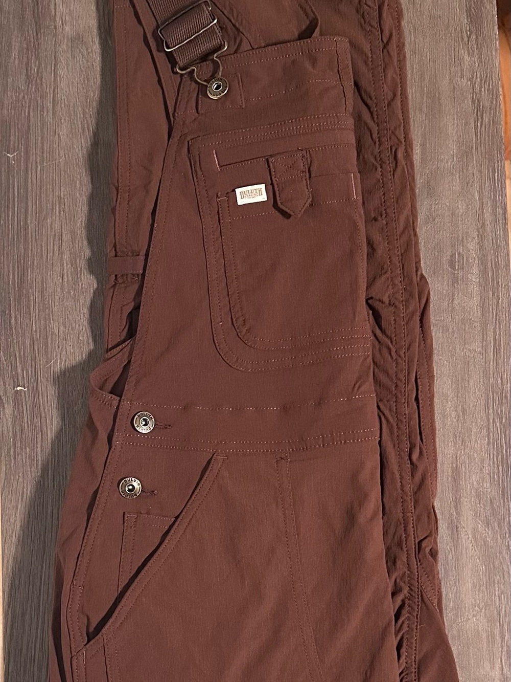 Women's Heirloom Gardening Bib Overalls - Duluth Trading Co. - Dark Roast Small - Picture 2 of 7